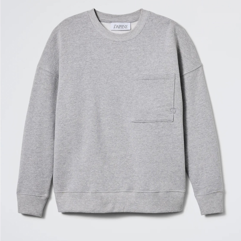 NEW NWT Daphne The Golden Night Sweatshirt Grey Melange Medium by Paige Desorbo